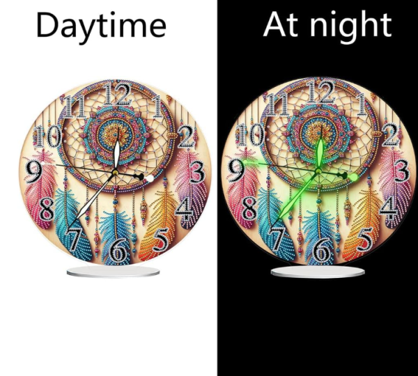 Diamond Painting Leuchtende Uhr Traumfänger